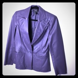 Purple All Leather Blazer